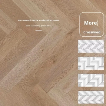 DB005 Industrial Modern Herringbone WPC Wood Plastic Flooring Waterproof Formaldehyde-Free Durable Fireproof Silent Click Lock