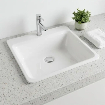 DCT OB-082 Modern White Acrylic Bathroom Sink Waterproof Eco-Friendly Single Basin for Hotel and Outdoor Use Customizable