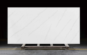 DCT DCT0026 Subtle Ash Grey Linear Veins White Quartz Stone Slab For Wall Cladding & Countertop